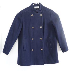 Vintage JG Hook Navy Blue Wool Pea Coat M